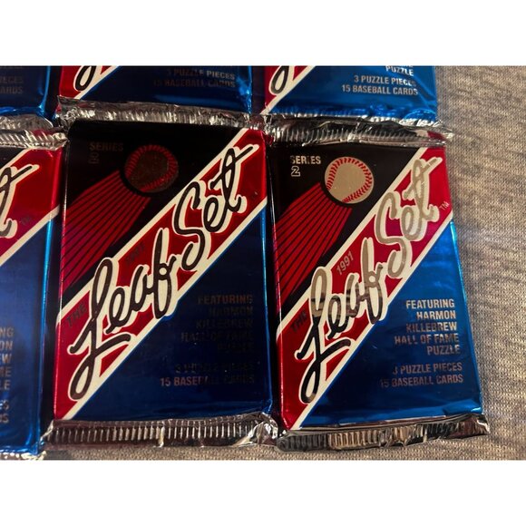 1991 Leaf Set Series 2 Baseball Trading Cards 6 Packs - Picture 4 of 6